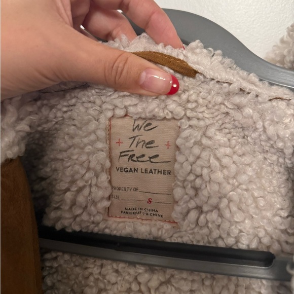 NWOT| Free People We The Free Vegan Exchange Shearling Jacket Coat S New - Picture 5 of 7